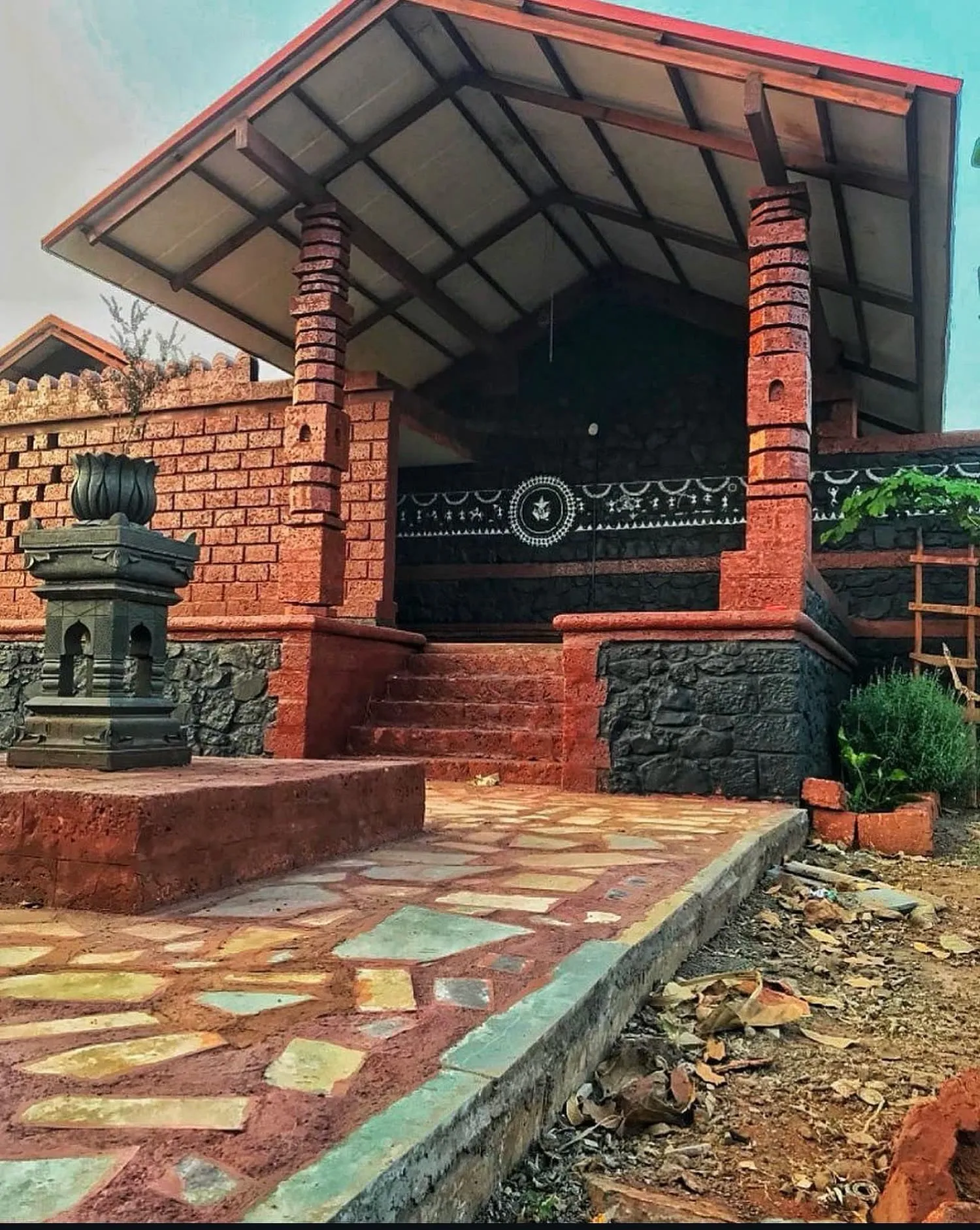 The entrance porch & deepmaal — ShivBhumi
